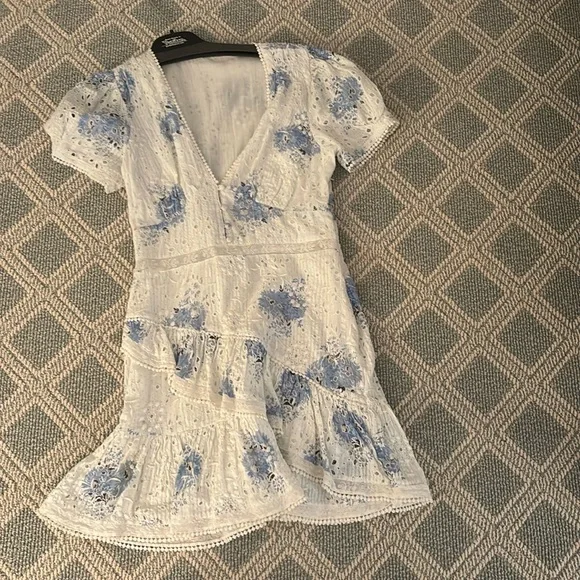 love shack fancy blue and white dress LoveshackFancy Women's Lilium Dress